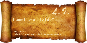 Lumnitzer Iziás névjegykártya